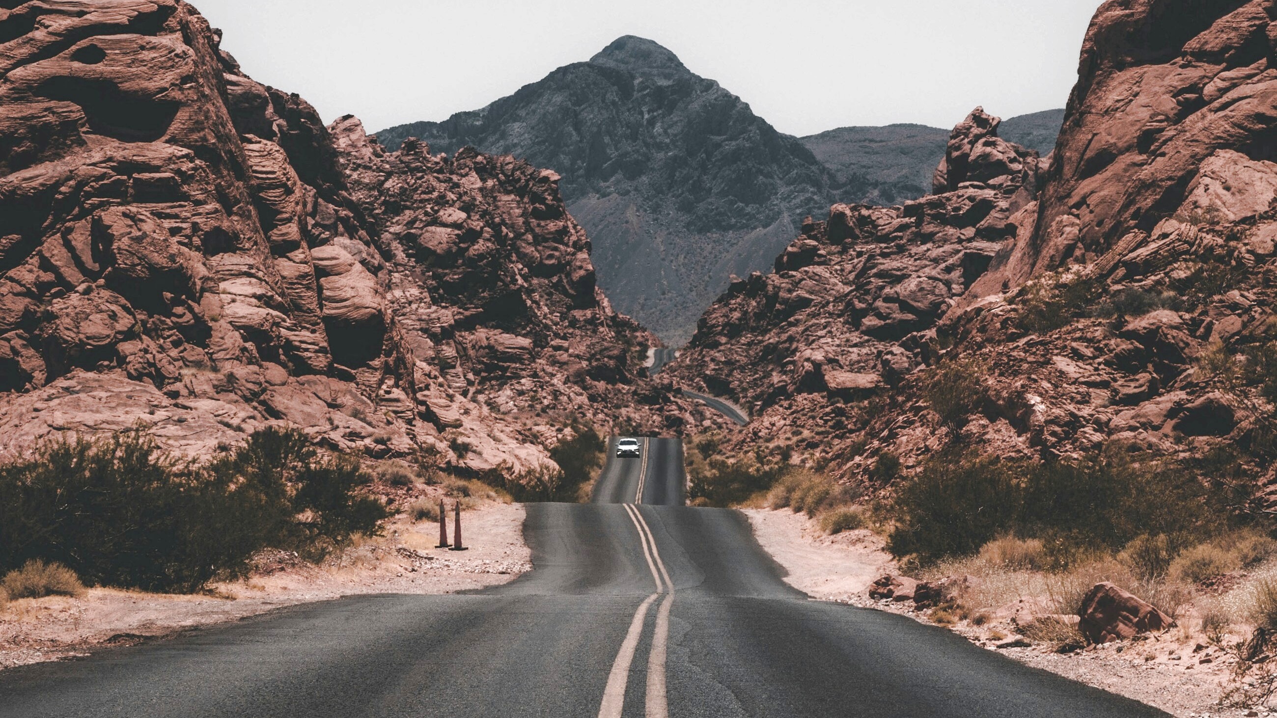 Empty road as American frontier landscape